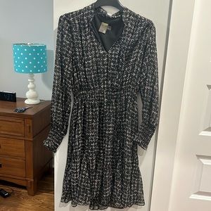 Taylor Black Long Sleeve Dress